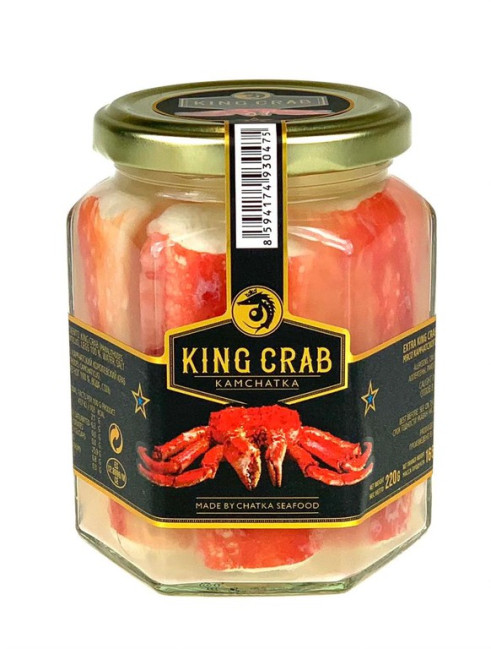 деталь Maso Kamčatského kraba v nálevu 220g CHATKA