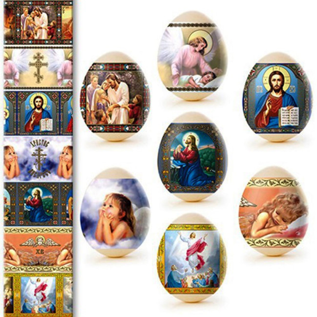 деталь Наклейки на яйца 7шт Разные виды