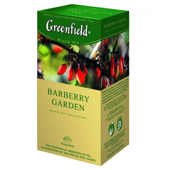деталь Чёрный чай Barberry Garden 25×1,5 г Greenfield