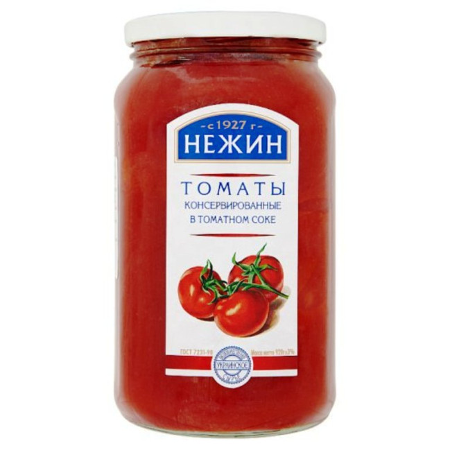деталь Томаты в томатном соке 920г (чистый вес 506г) Нiжин 
