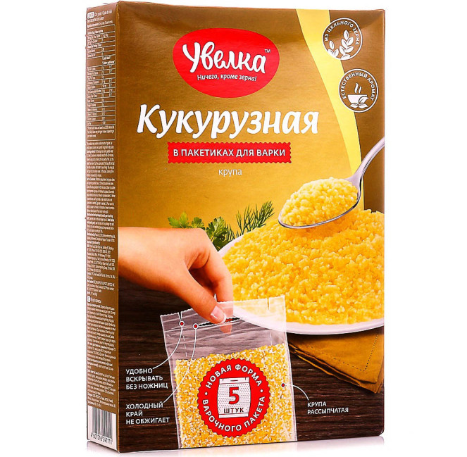 деталь Kukuřičná kroupa ve varných sáčcích 5*80g