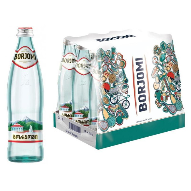 деталь Borjomi Minerální voda 0,5L (sklo)