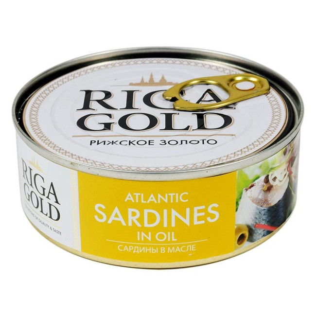 деталь Atlantická sardina Riga Gold 240g
