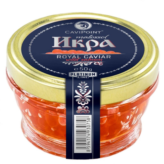 деталь Kaviár z divokého lososa Keta Premium Gold 50g