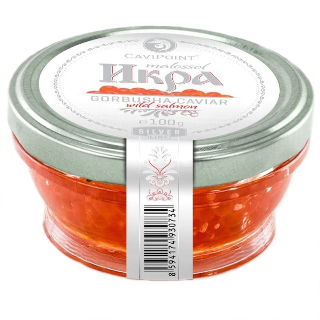 деталь Kaviár z divokého lososa Gorbuša 100g