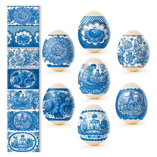 деталь Наклейки на яйца 7шт Разные виды