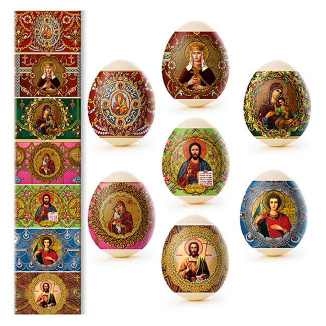 деталь Наклейки на яйца 7шт Разные виды