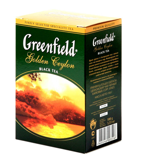 деталь Чёрный чай листовой Golden Ceylon 200 г Greenfield