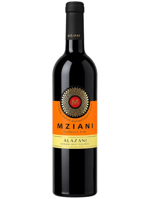 деталь Červené polosladké víno Alazani 0,75l Mziani