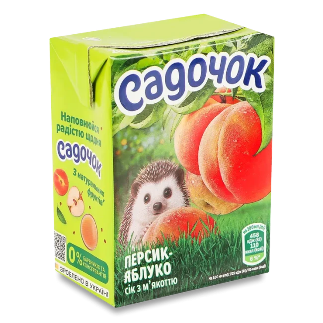 деталь Сок Яблочно-Персиковый 0,2л Садочок