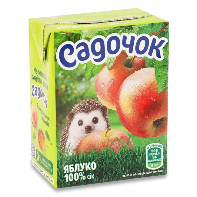 деталь Сок Яблочный 0,2л Садочок