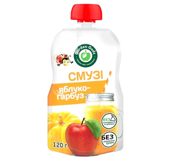 деталь Яблочно-тыквенный смузи с мякотью 120г Garden Gadz