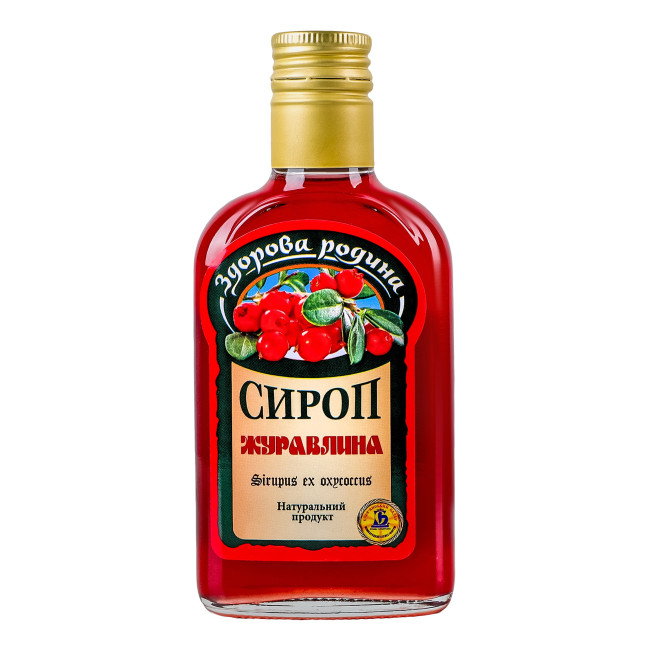 деталь Клюквенный сироп 200 мл Здорова родина