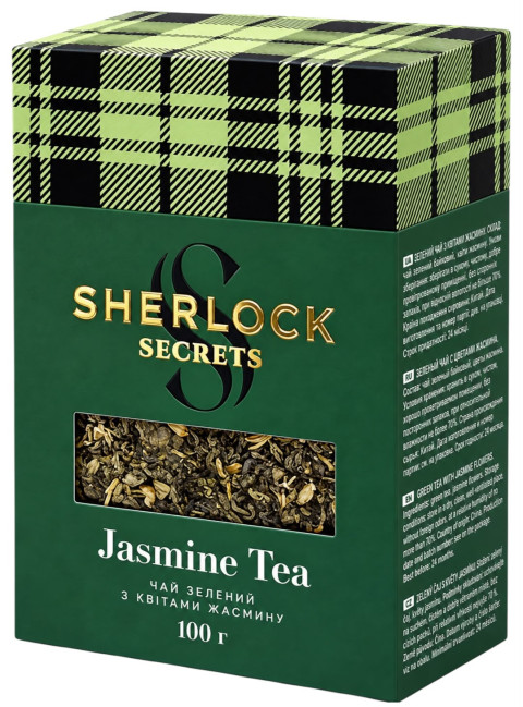 деталь Зелёный листовой чай Jasmine Tea 100г Sherlock