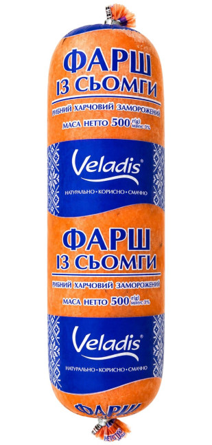 деталь Фарш из лосося замороженный (лат. Salmo salar) 500г Veladis
