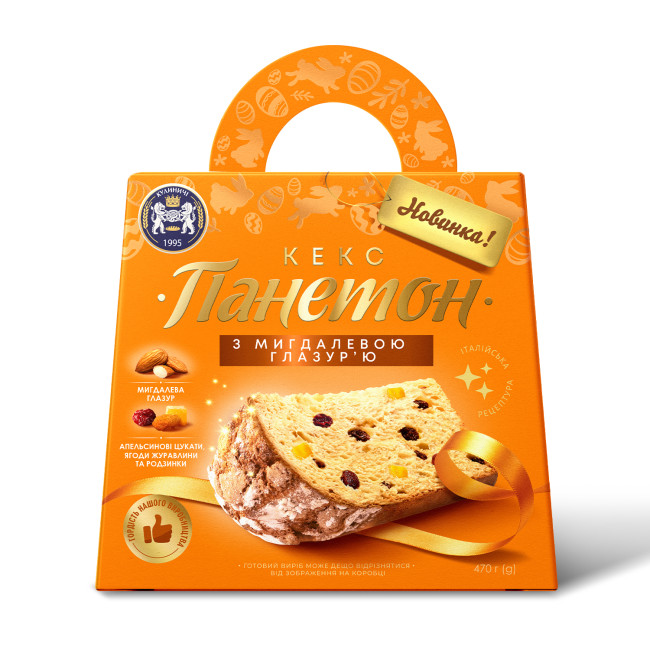 деталь Кулич «Панетон з мигдалевою глазур'ю» 450 г (замороженный) Кулиничі