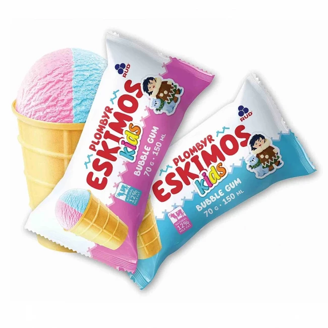 деталь Мороженое Пломбир ESKIMOS Kids Bubble Gum 70г RUD