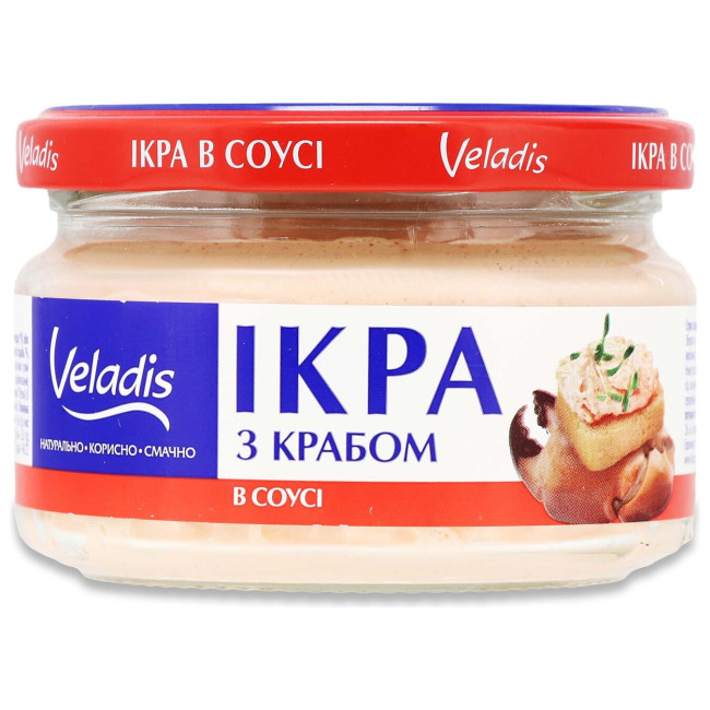 деталь Икра сельди с крабом 160г Veladis