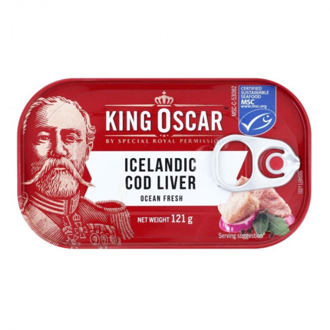 деталь Печень трески 121г King Oskar