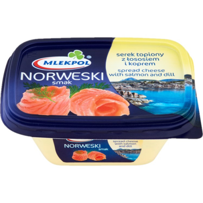 деталь Сыр плавленый с лососем и укропом 150г  Mlekpol