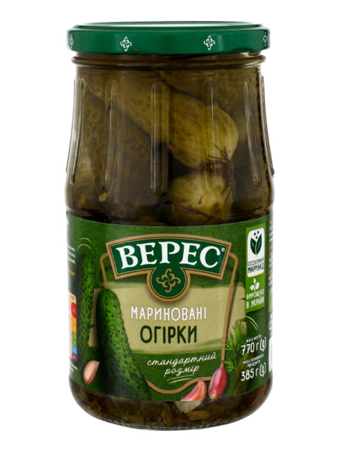 деталь Nakládané okurky Veres 385g