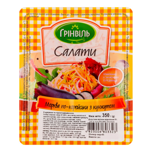 деталь Морковь по-корейски с кунжутом 350г Grinvil