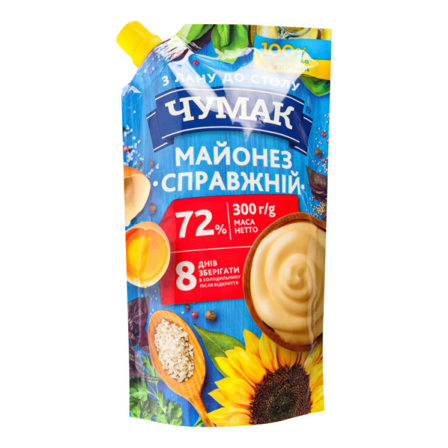 деталь Майонез Настоящий 72% 300г Чумак