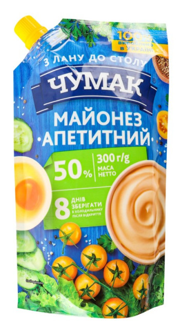 деталь Майонез Аппетитный 50% 300г Чумак