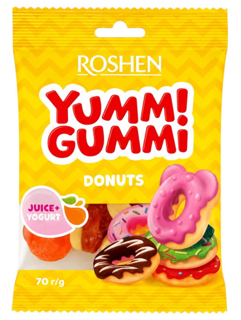 деталь Желе с фруктовыми вкусами и йогуртом 70г Roshen