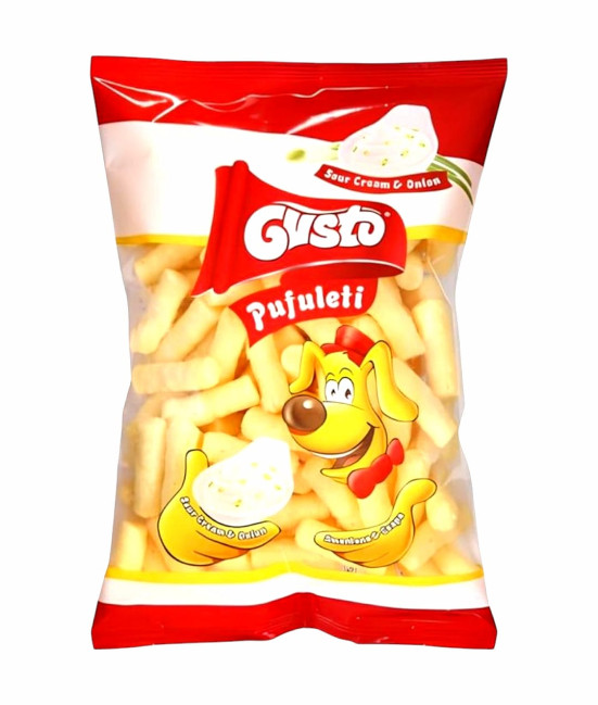 деталь Кукурузные палочки со вкусом сметаны и цибули 100г Gusto