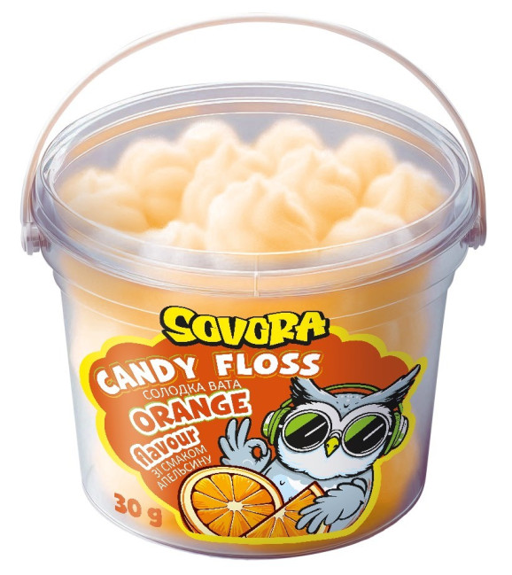 деталь Сахарная вата со вкусом апельсина 30г SOVORA