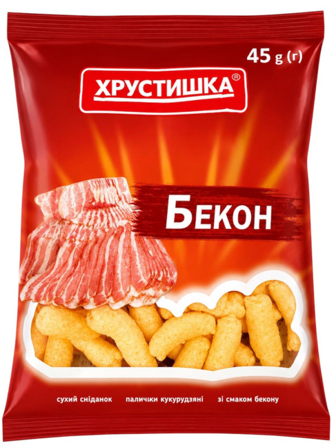 деталь Кукурузные палочки со вкусом «Бекона» 45г ТМ Хрустишка