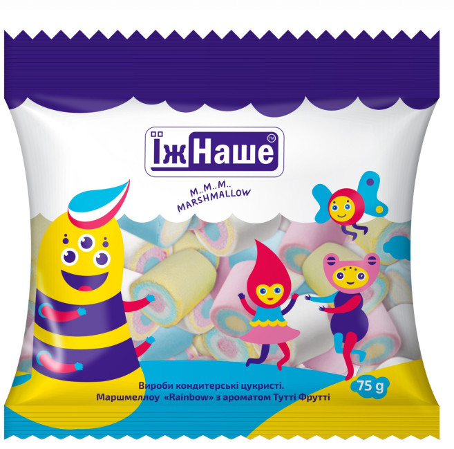 деталь Маршмеллоу «Радуга» со вкусом Тутти-Фрутти 75 г ЇжНаше