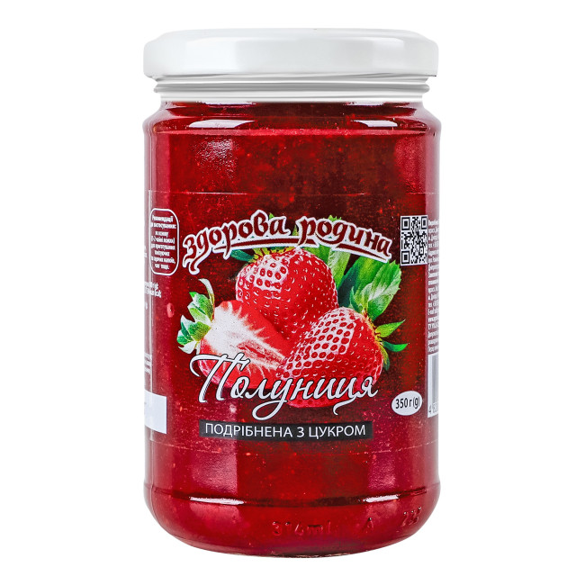 деталь Jahody drcené s cukrem 350g Zdorova Rodina