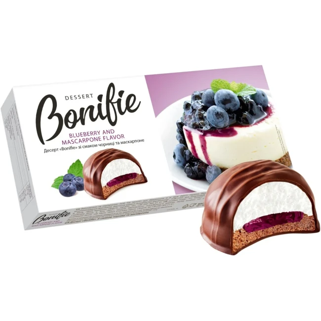 деталь Десерт с черникой и маскарпоне 232г Bonjour Konti
