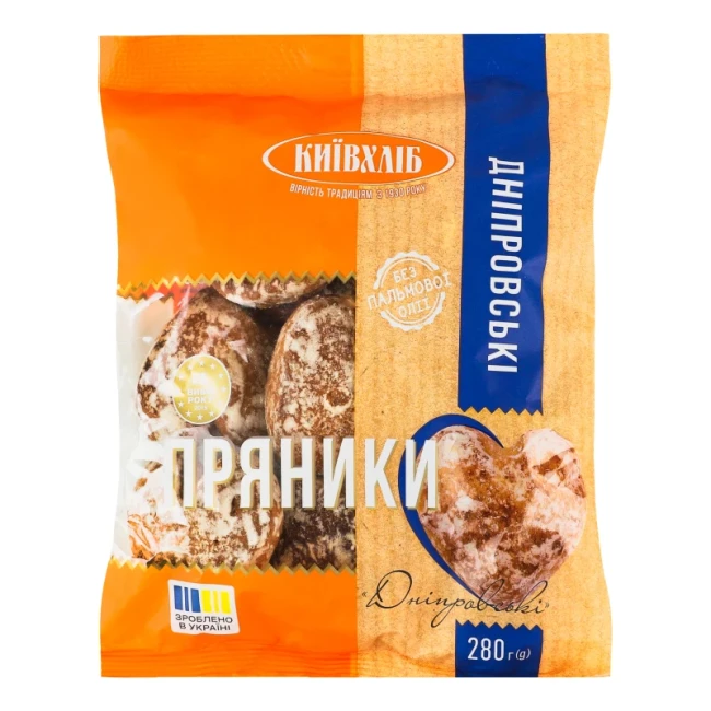 деталь Пряники Днiпровськi 280г Київхліб