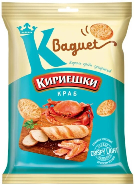 деталь Крабовые сухарики Кириешки багет 50г 