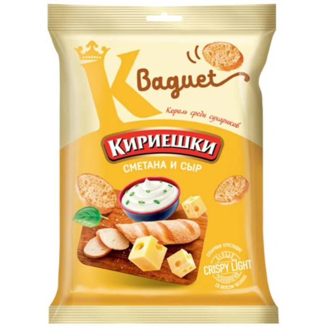 деталь Сухарики Сметана и сыр Кириешки багет 50г