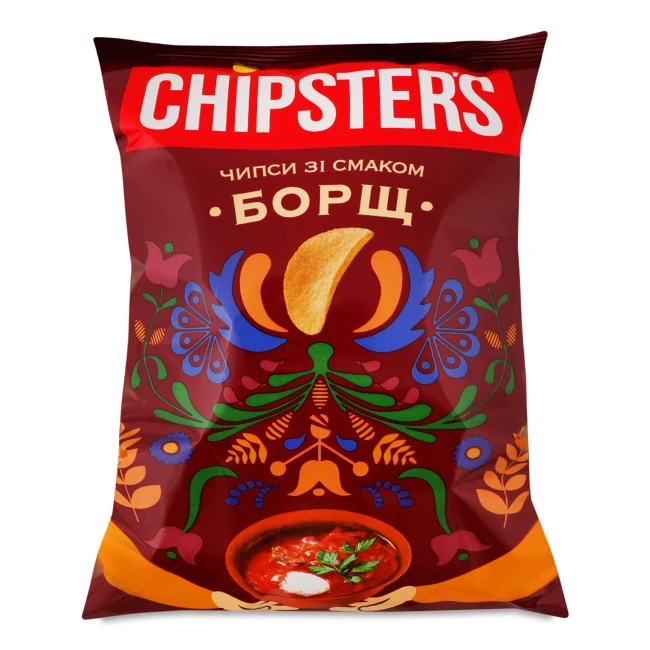 деталь Чипсы со вкусом Борща 100г CHIPSTERS