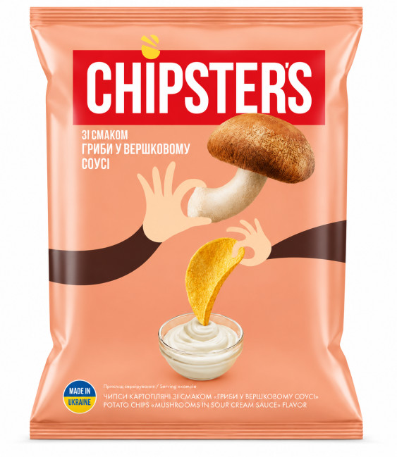 деталь Картофельные чипсы со вкусом грибов со сметаной 100г Chipsters