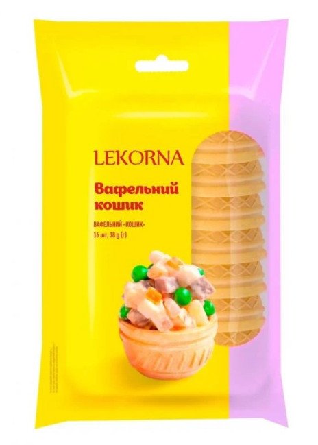 деталь Тарталетки вафельные Кошик 16*38г LEKORNA