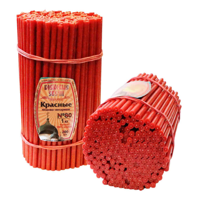 деталь Свечи Медово-янтарные 18 см (N-80)