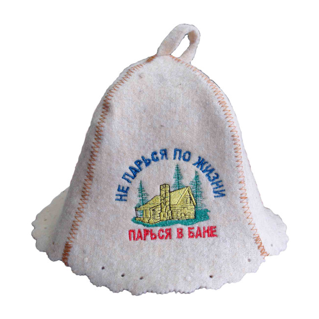 деталь Шапка для бани (сануы) НЕ ​​ПАРЬСЯ ПО ЖИЗНИ, ПАРЬСЯ В БАНЕ