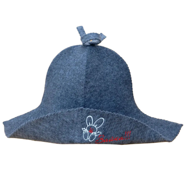 деталь Шапка-панама для бани (сауны) Зайка серая