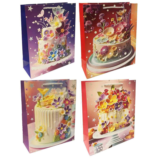 деталь Подарочный пакет «Торты» 23×18 см 