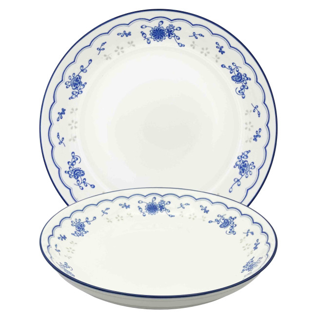 деталь Фарфоровая тарелка «Цветочный узор», 25,3×4,5 см 1400 мл